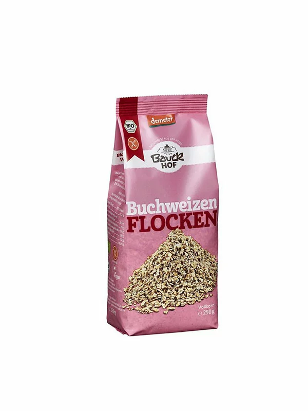 Bauck Mühle Buchweizenflocken Glutenfrei in einer Biologisch 250g Packung