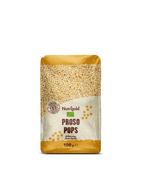 Nutrigold Hirse-Pops Biologisch in einer 100g Packung