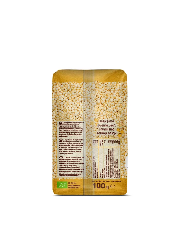 Hirse-Pops Biologisch – 100g Nutrigold