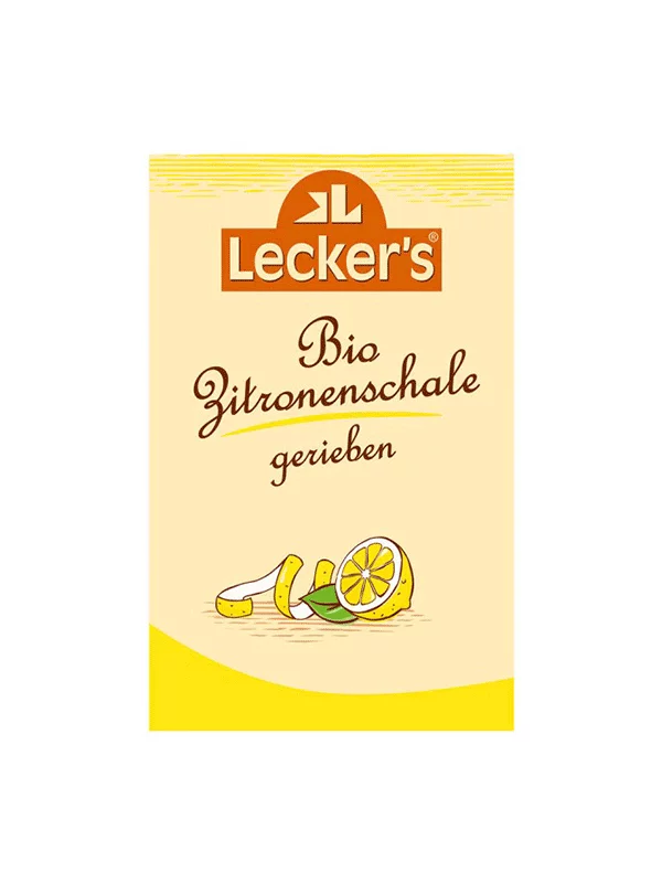 Lecker's Zitronenschale gerieben – Biologisch in Beutel von 15 g