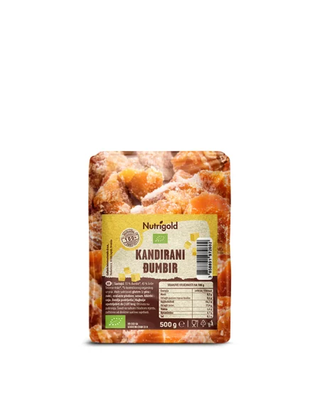 Nutrigold Kandierter Ingwer – Biologisch in einer 500 Gramm Packung