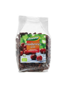 Getrocknete Cranberries in Apfelsaft – Biologisch 200g Dennree