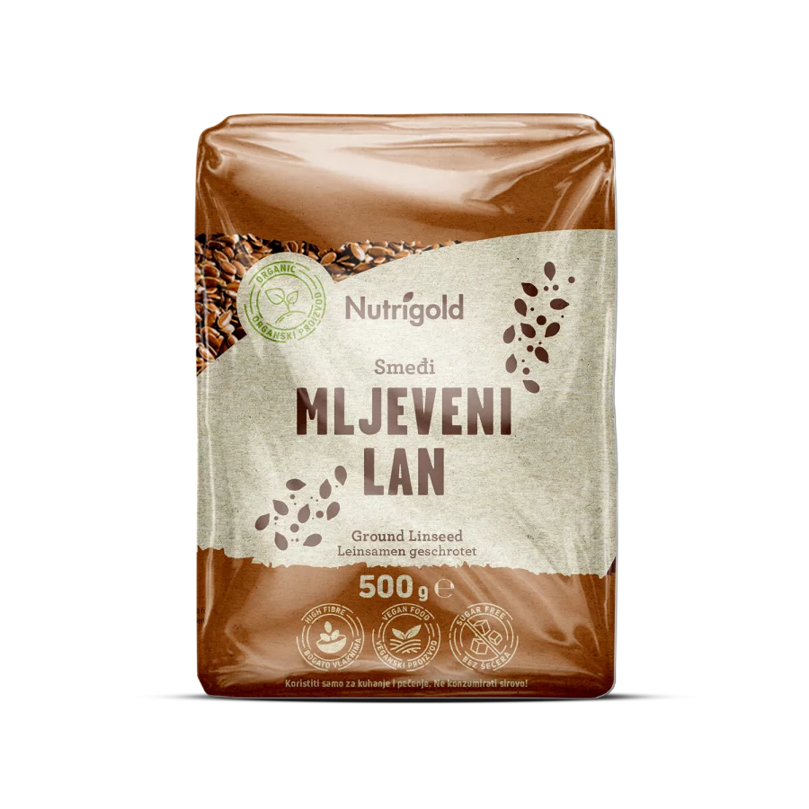 Nutrigold Leinsamen geschrotet - Biologisch in einer 500 Gramm Packung