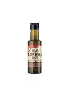Nutrigold Hagebuttenöl in dunkler Glasflasche von 100 ml.
