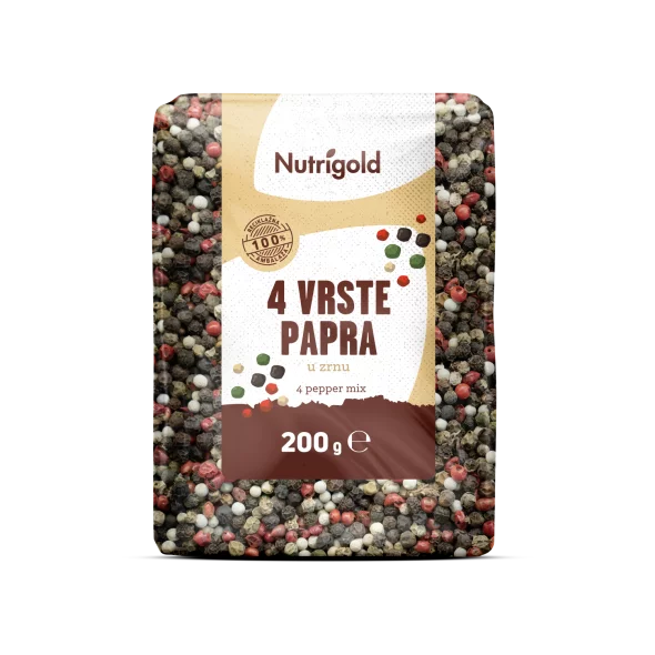 Nutrigold Mischung aus 4 Pfefferkörnern in einer 200 Gramm Packung