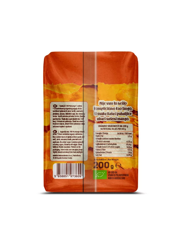 Getrocknete Mango – Biologisch 200g Nutrigold