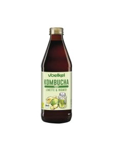 Kombucha-Getränk Limette & Ingwer – Biologisch 0,33l Voelkel