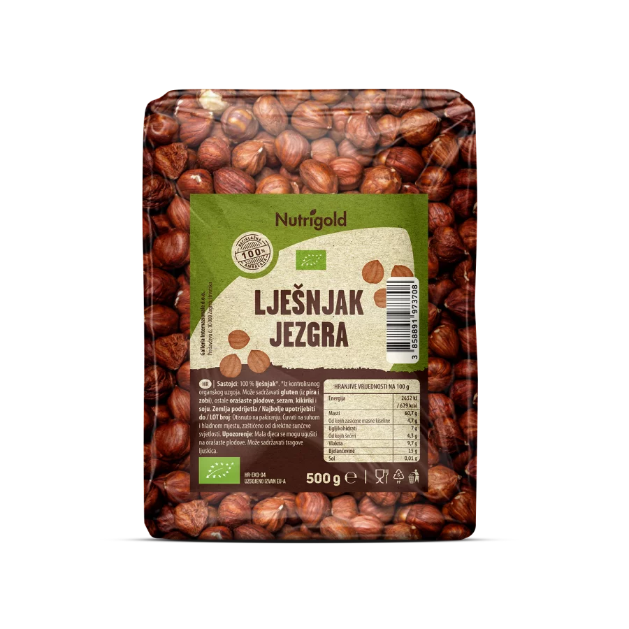 Haselnusskerne ganz - Biologisch 500g Nutrigold