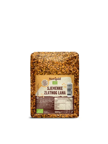 Nutrigold Goldene Leinsamen – Biologisch in einer 500g Packung