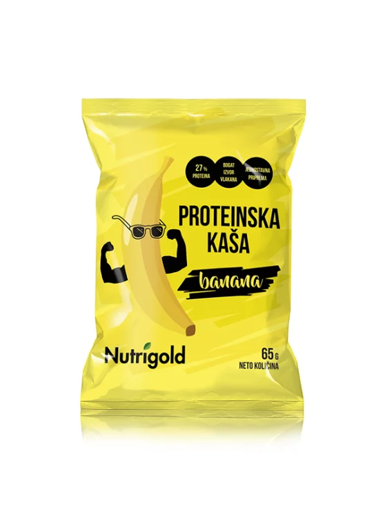 Nutrigold Protein Porridge Banane in einer 65g Packung