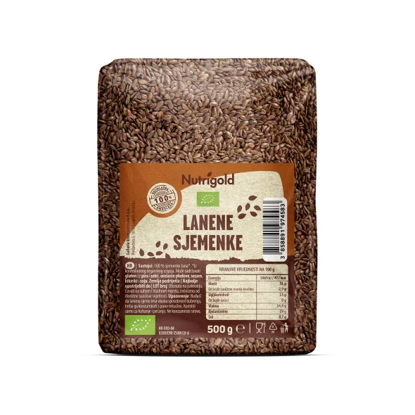 Nutrigold Leinsamen - Biologisch in einer 500g Packung