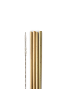 Wiederverwendbare Bambusstrohhalme – 4 Stück Humble Brush