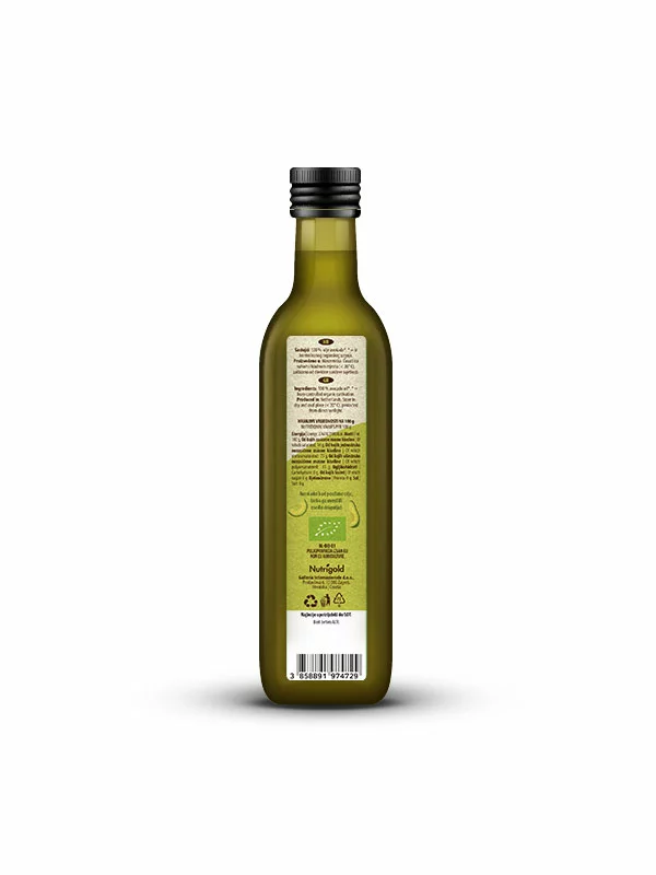 Nutrigold Avocadoöl kaltgepresst – Biologisch in der 250ml dunklen Glasflasche