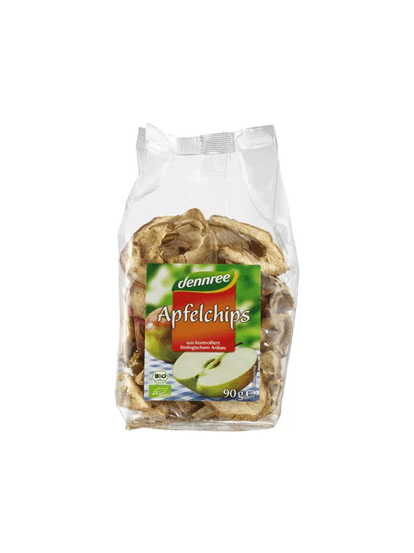 Dennree Apfelchips – Biologisch in einer 90g Packung