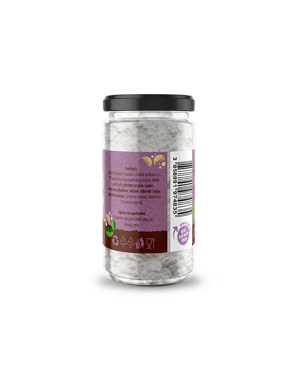 Nutrigold Knoblauchpulver biologisch in einerm 45 Gramm Glas