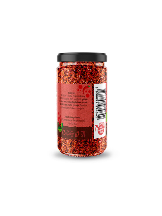 Nutrigold Chilipulver biologisch in einem 50 Gramm Glas