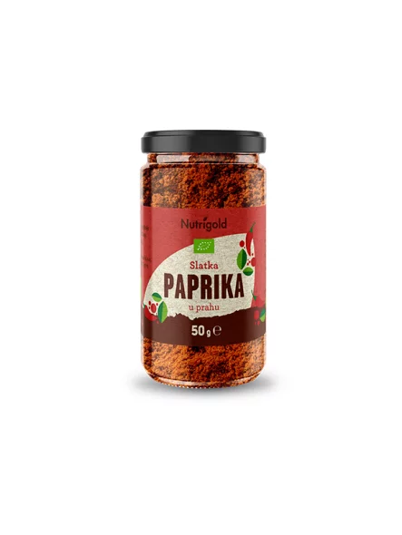 Nutrigold Paprikapulver mild - Biologisch in einem 50 Gramm Glas