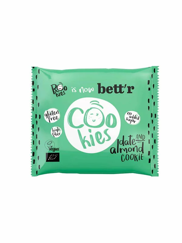Bett’r Keks Datteln & Mandeln ohne Zuckerzusatz– Biologisch in einer Packung von 40g