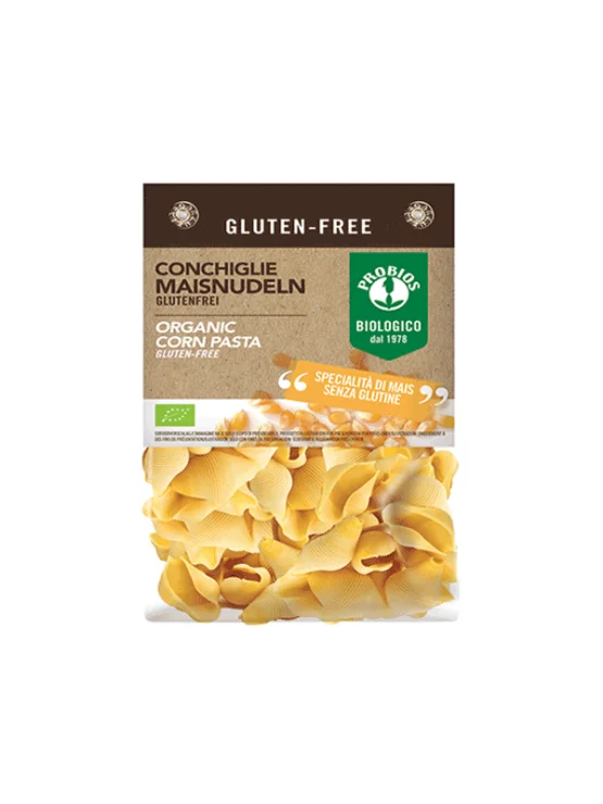 Probios Muschel-Mais-Nudeln, glutenfrei – Biologisch in einer 400g Packung