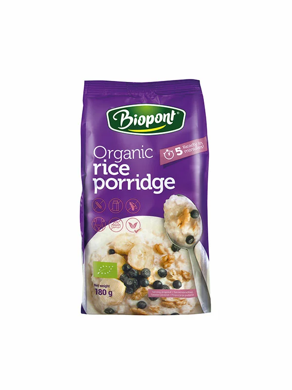 Biopont Reis-Porridge Glutenfrei – Biologisch in Verpackung von 180g