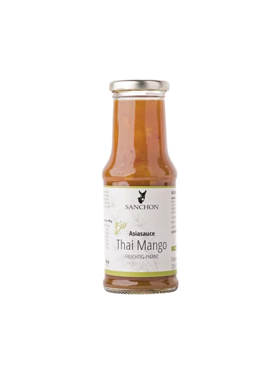 Sanchon Thailändische Mangosauce – Biologisch in einer 210ml Glasflasche