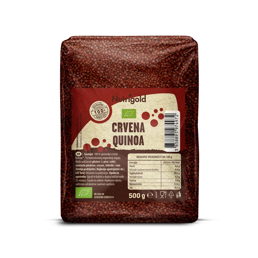 Nutrigold Quinoa Rot – Biologisch in einer 500g Packung