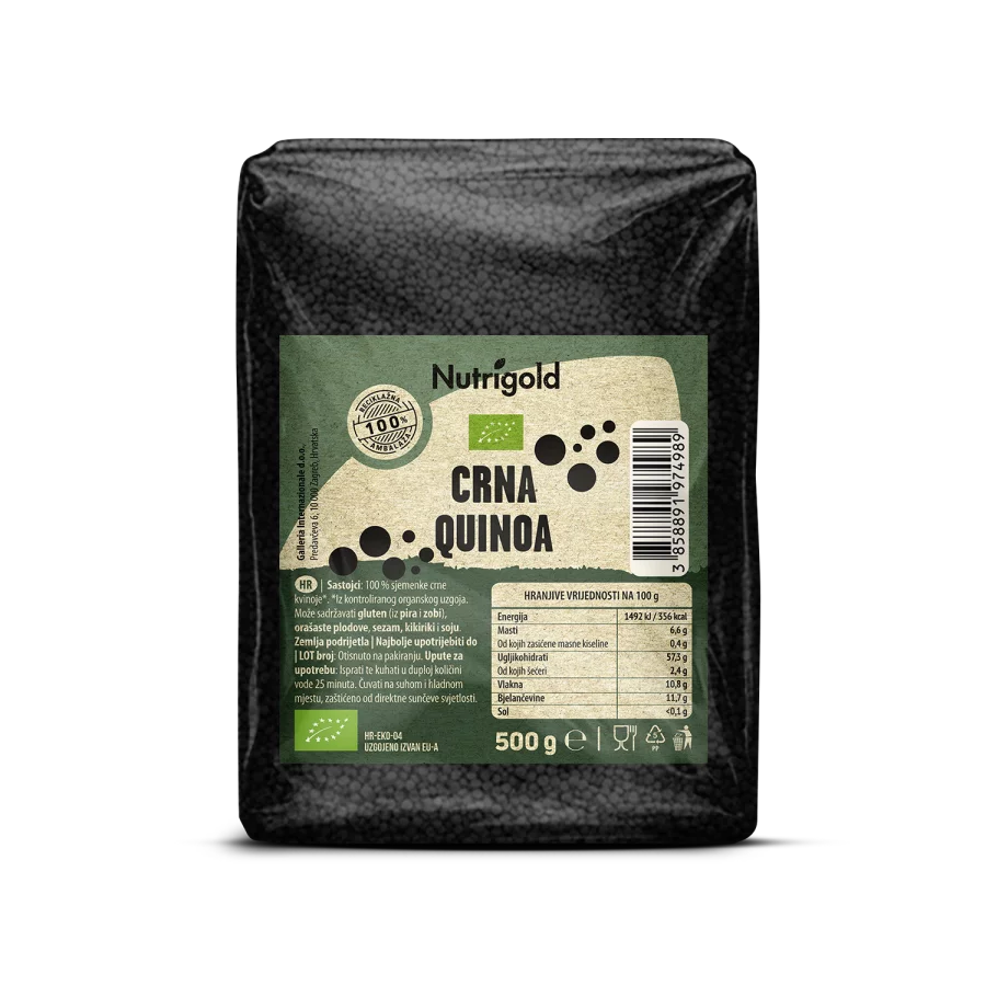 Nutrigold Quinoa Schwarz – Biologisch in einer 500g Packung