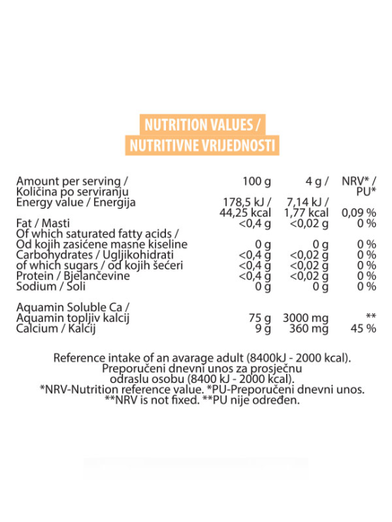 Nutrigold Calciumpulver Grüner Apfel in einer 160 Gramm Packung