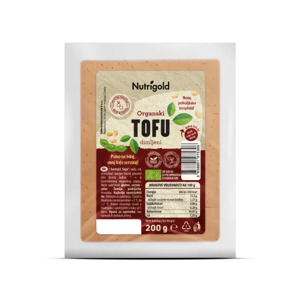 Nutrigold biologischer geräucherter Tofu in einer 200 Gramm Packung