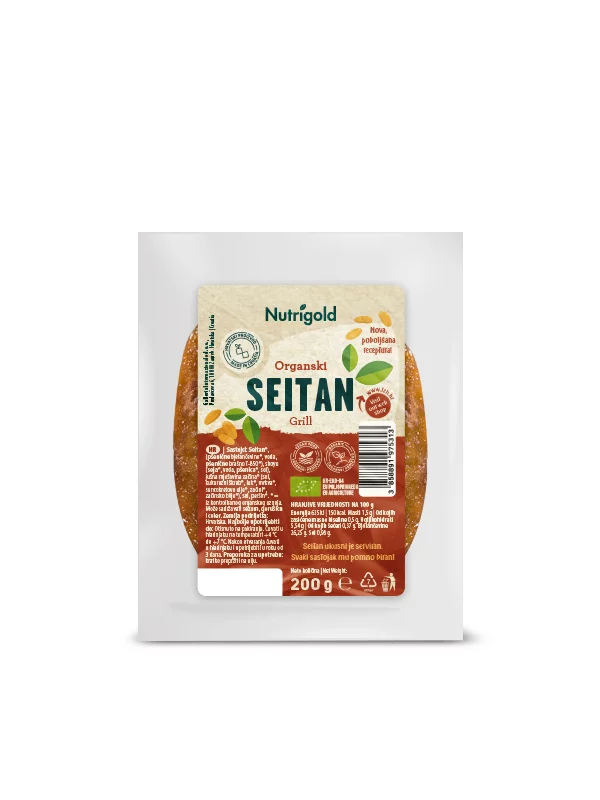 Nutrigold Seitan Grill biologisch in einer 200 Gramm Packung
