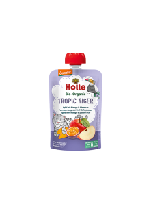 Holle Apfelpüree mit Mango und Maracuja „Tropic Tiger“ – Biologisch in einer 100g Packung