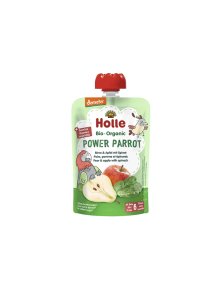 Holle Birnen-Apfel-Spinat-Püree „Power Parrot“ – Biologisch 100g Packung