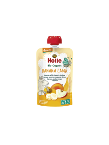 Bananen-, Apfel-, Mango- und Aprikosenpüree 
