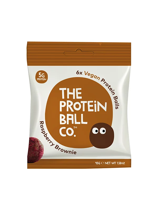 Protein Ball CO Vegane Proteinbällchen HIMBEERE BROWNIE in einer 45g Packung