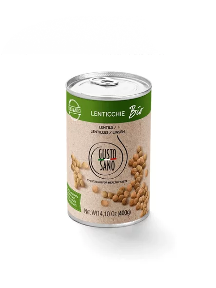 Linsen in Wasser Dose - Biologisch 400g Gusto Sano