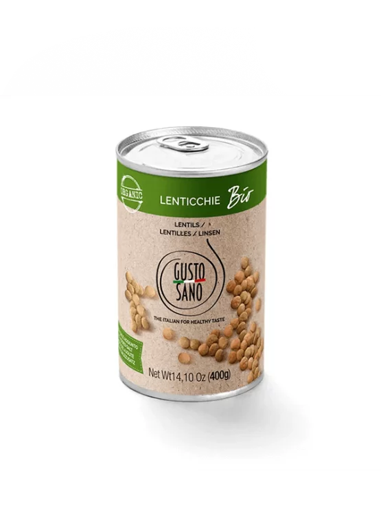 Linsen in Wasser Dose - Biologisch 400g Gusto Sano