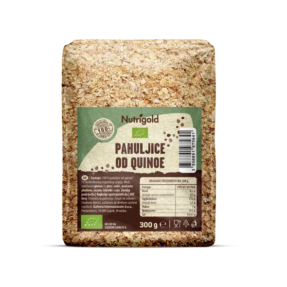 Nutrigold Quinoa-Flocken – Biologisch in einer 300 Gramm Packung