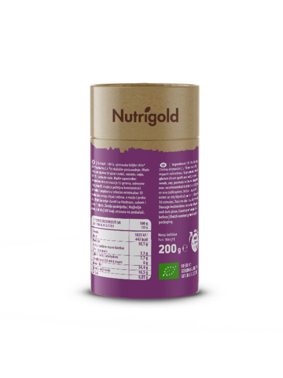 Nutrigold Chiasamen Biologisch in einer 200 Gramm Packung