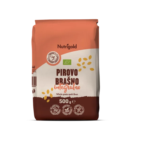Nutrigold Dinkel-Vollkornmehl – ​​Biologisch in einer 500g Packung