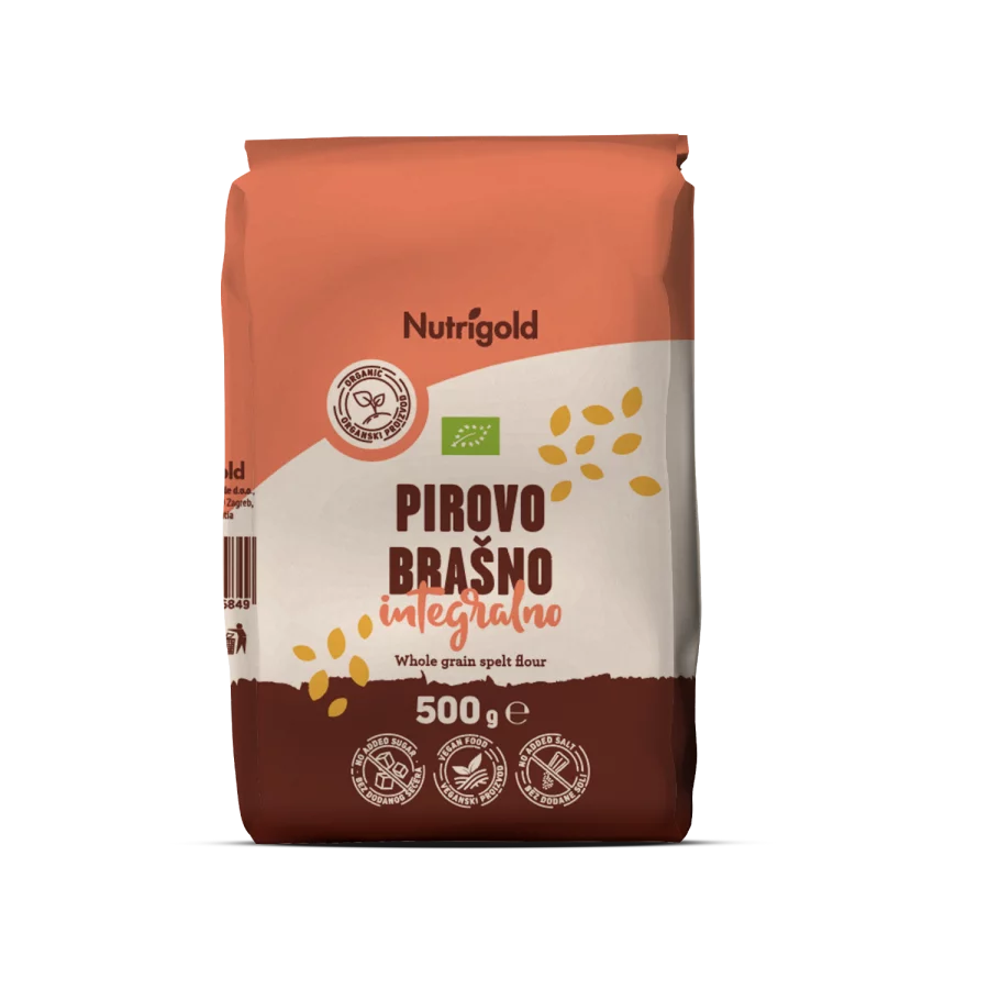 Nutrigold Dinkel-Vollkornmehl – ​​Biologisch in einer 500g Packung