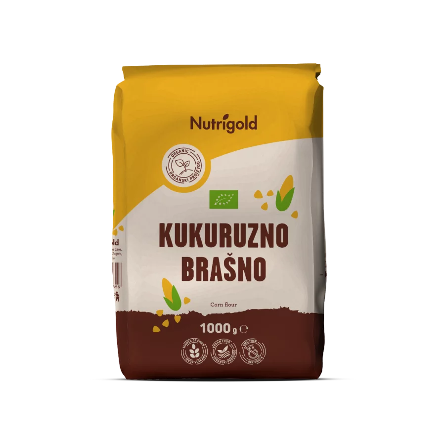 Nutrigold Maismehl - Biologisch in einer 1000 Gramm Packung