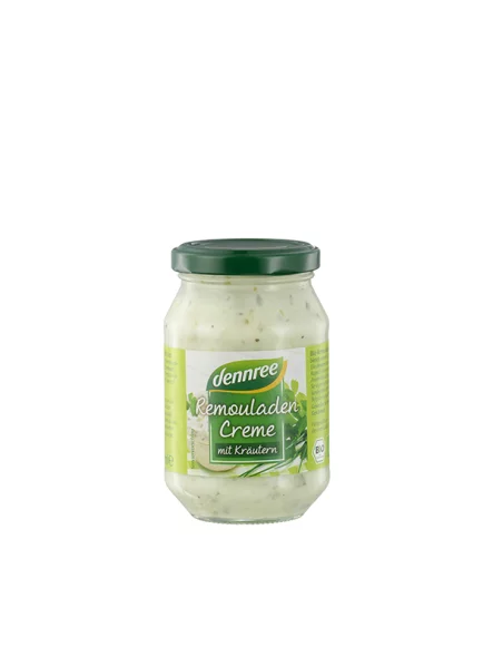 Dennree Remoulade ohne Eier mit Kräutern – Biologisch im 250ml Glas