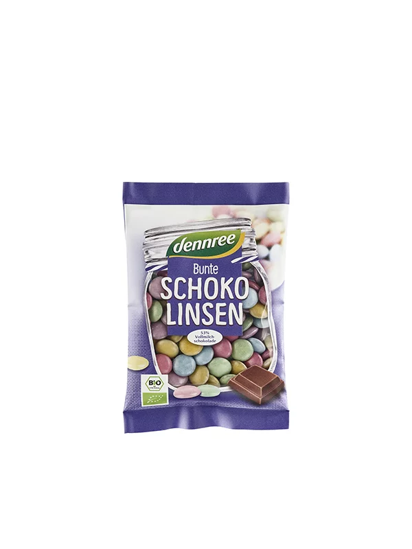 Dennree Bunte Schokokugeln – Biologisch in 100g Packung