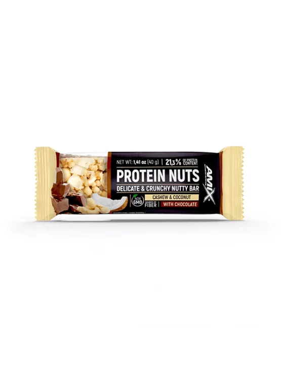 Nuts Crunchy Nutty Proteinriegel – Cashew-Kokos 40g Amix