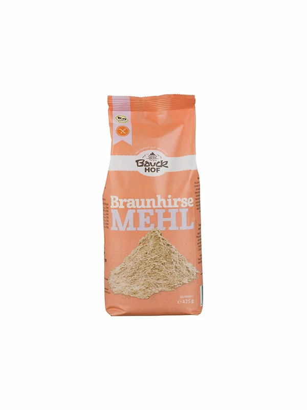 Bauck Mühle Braunhirsemehl Glutenfrei - Biologisch in einer 425g Packung