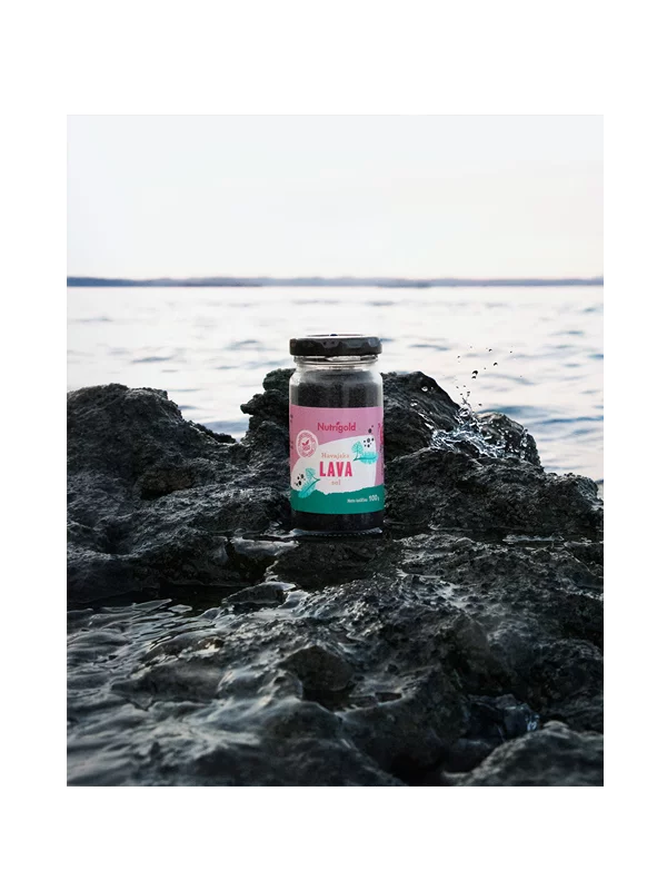 Nutrigold Lavasalz in einer 100 Gramm Packung