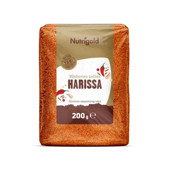 Nutrigold Harissa-Pulver Gewürzmischung in einer 200 Gramm Packung