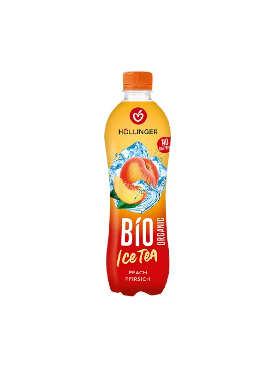 Höllinger Eistee Pfirsich – Biologisch in einer 500ml Flasche