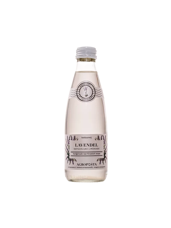Agropošta Lavendelsaft in einer 0,25l Glasflasche