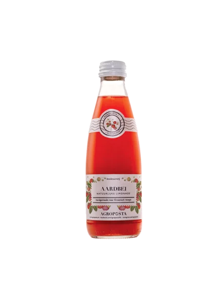 Agropošta Erdbeersaft in einer 0,25l Glasflasche
